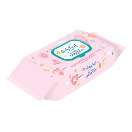 Only Fresh Wet Wipes (Pink) - 80 Count