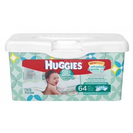 Huggies Wipes One & Done Resfreshing - 64ct
