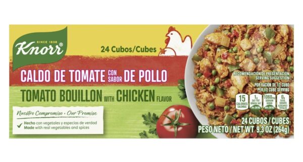 KNORR Cubos caldo de tomate con sabor a pollo 48/3.1 oz